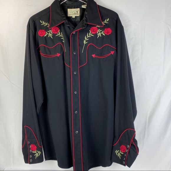 Roper Other - Vintage Rockabilly Roper Western Pearl Snap SZ XL